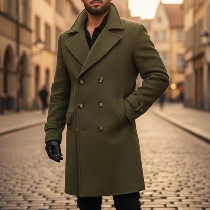 Men's Pea Coat | Notch Lapel