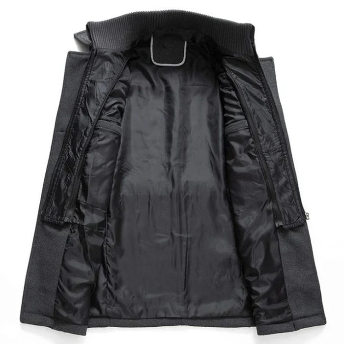 Men's Double Collar Coat | Mid Length