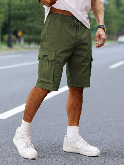 Men's Drawstring Cargo Shorts | Knee Length