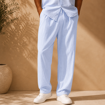 Men's Straight Leg Trousers | Drawstring Waist