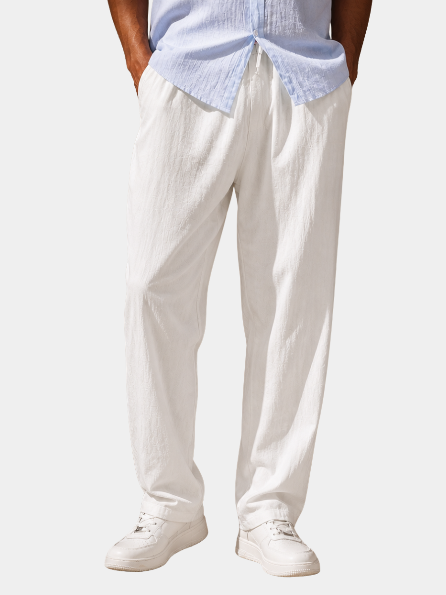 Men's Straight Leg Trousers | Drawstring Waist