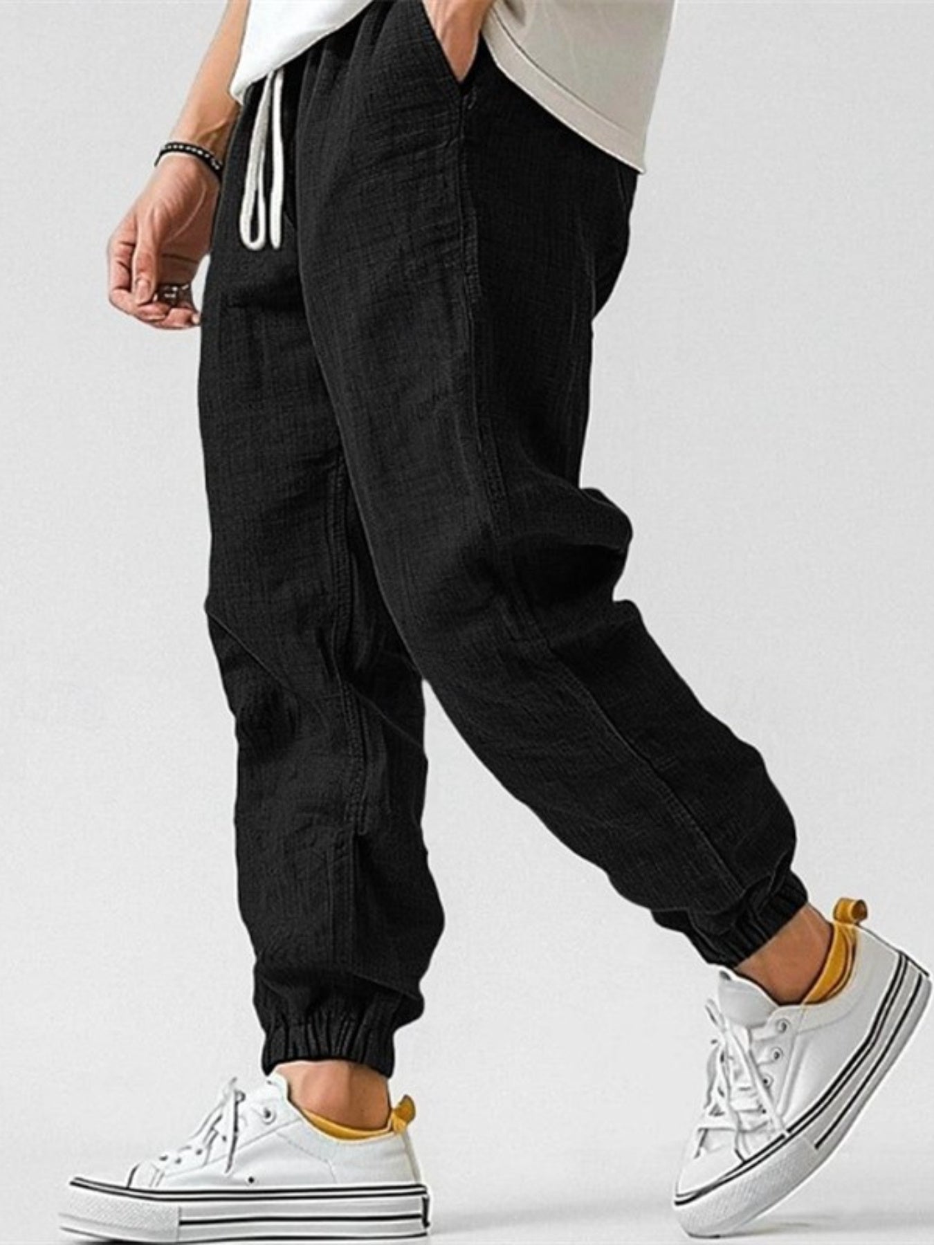 Men's Cargo Chino Trousers | Drawstring Waist