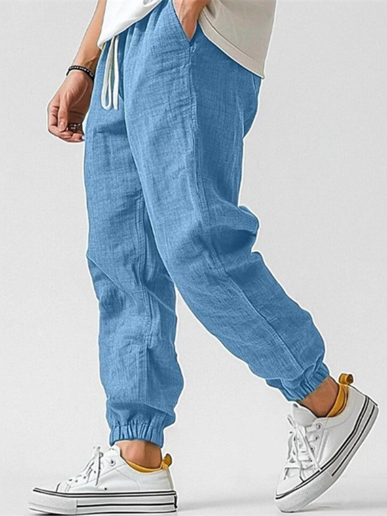 Men's Cargo Chino Trousers | Drawstring Waist