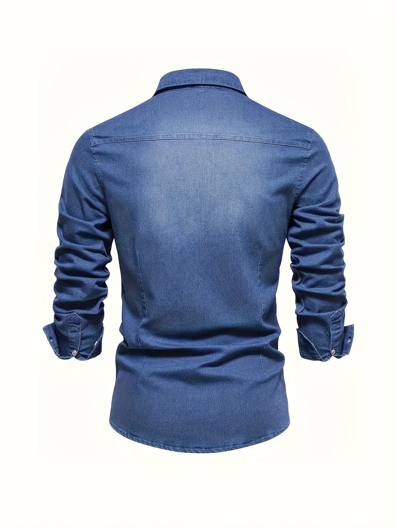 Men's Denim Long Sleeve Shirt | Slim Fit