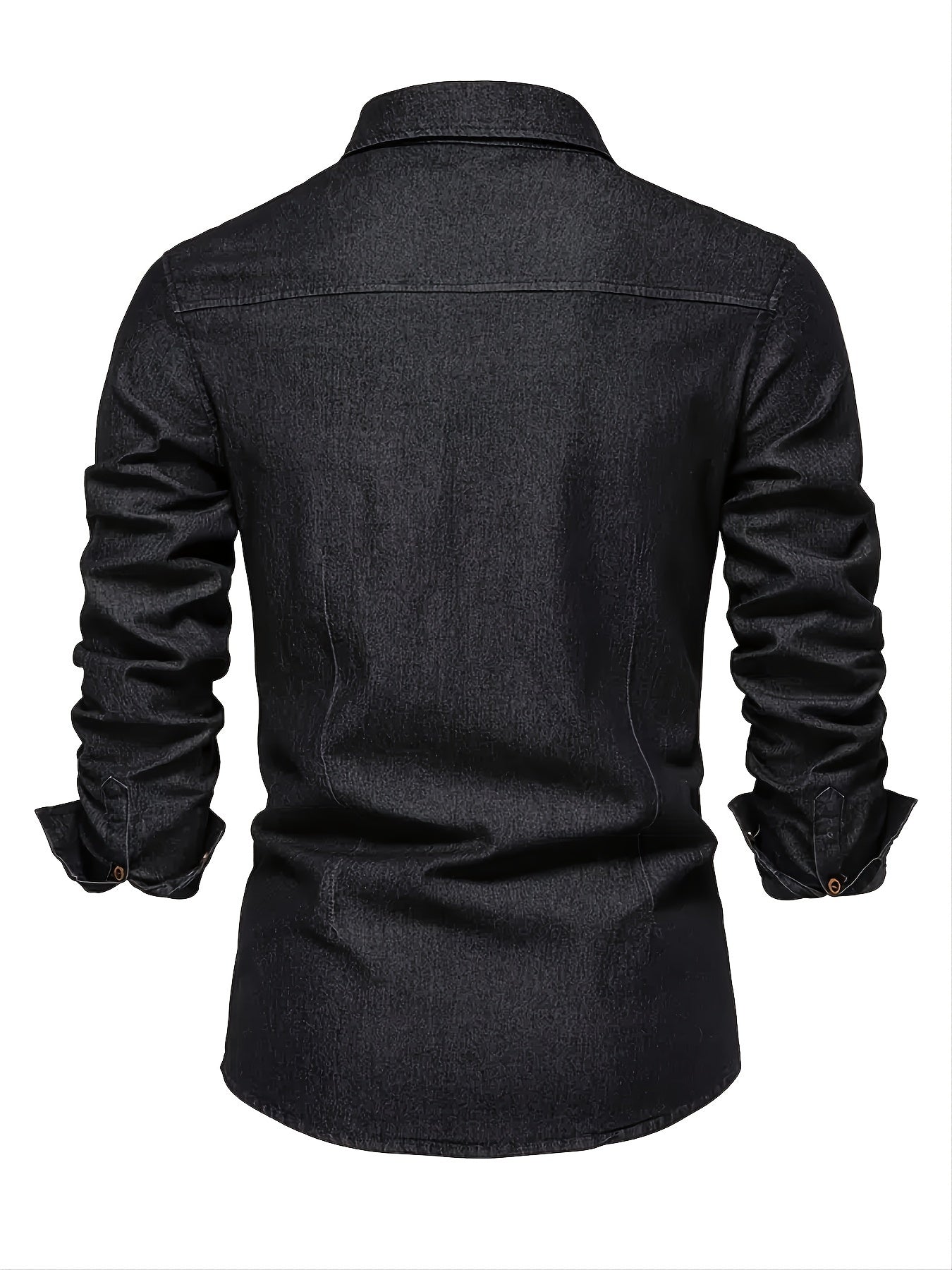 Men's Denim Long Sleeve Shirt | Slim Fit