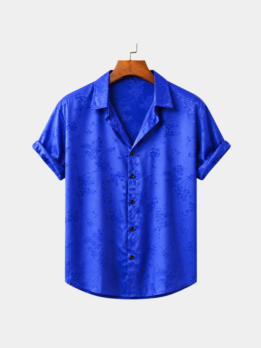 Men's Floral Short Sleeve Shirt | Cuban Collar