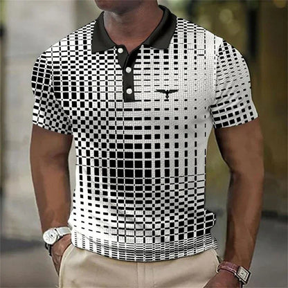 Men's Geometric Polo | Short Sleeve