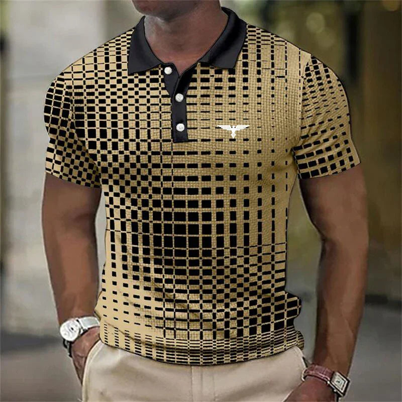 Men's Geometric Polo | Short Sleeve