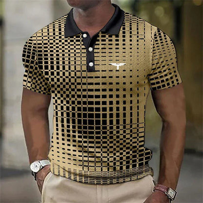Men's Geometric Polo | Short Sleeve