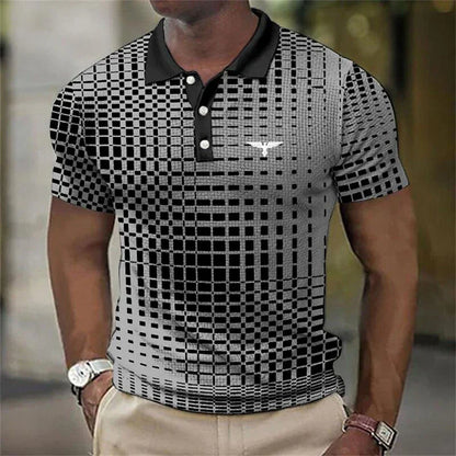 Men's Geometric Polo | Short Sleeve