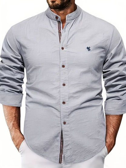 Men's Grandad Collar Shirt | Button Down