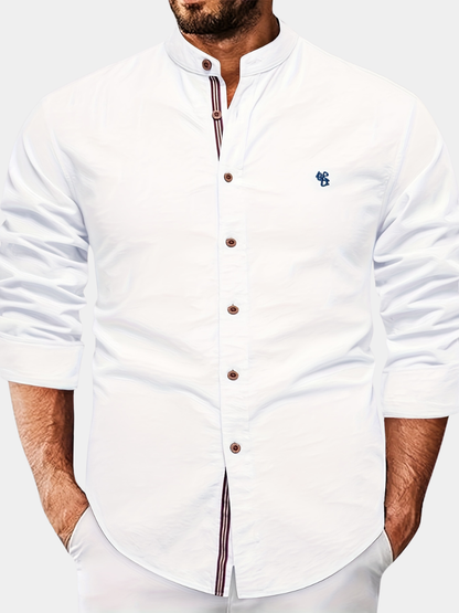 Men's Grandad Collar Shirt | Button Down