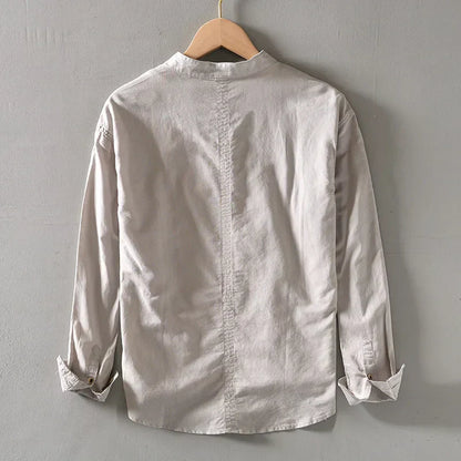 Men's Half Shirt | Grandad Collar