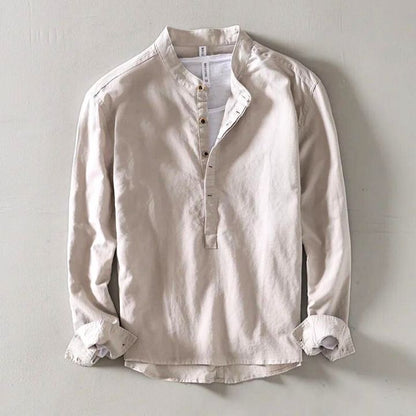 Men's Half Shirt | Grandad Collar