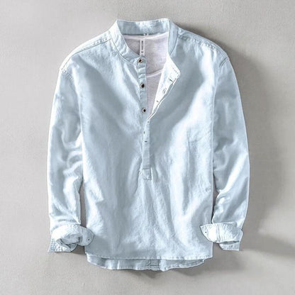 Men's Half Shirt | Grandad Collar