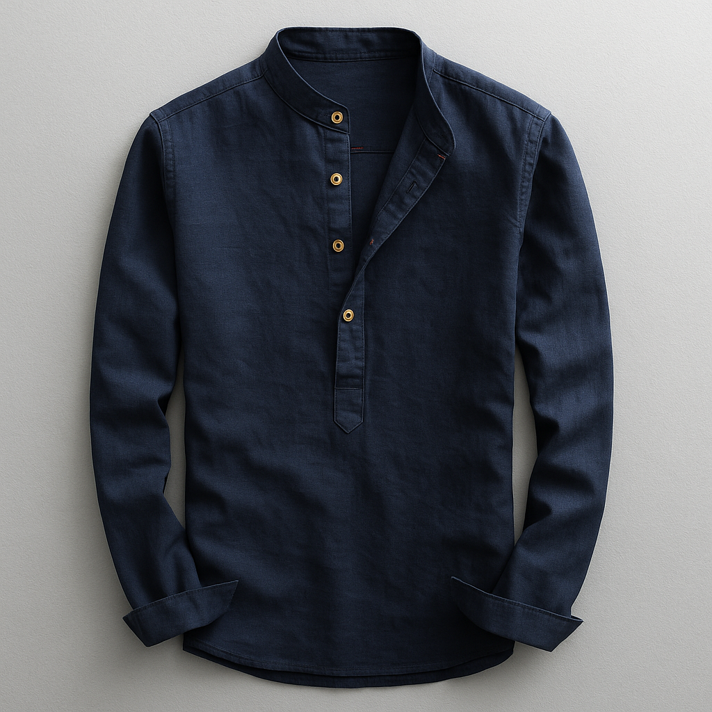 Men's Denim Long Sleeve Shirt | Button