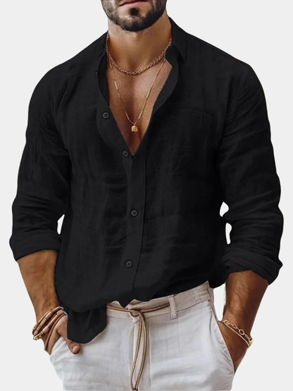Men's Oxford Long Sleeve Shirt | Button Front