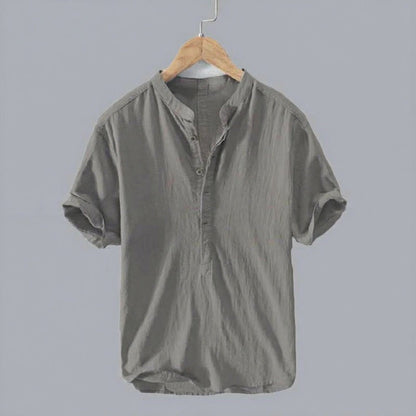 Men's Grandad Collar Shirt | Popover