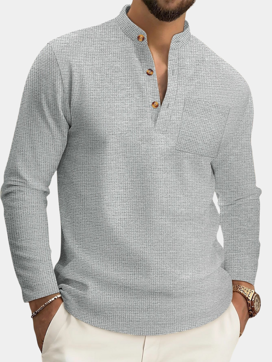 Men's Henley Shirt | Grandad Collar