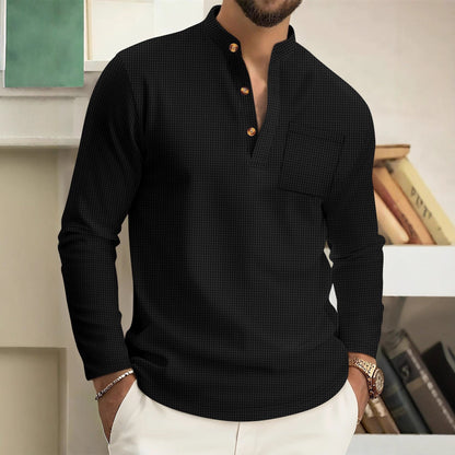 Men's Henley Shirt | Grandad Collar
