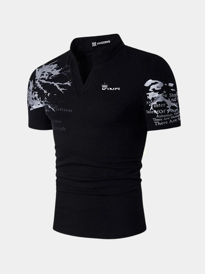 Men's Collar Polo Shirt | Notch Neck