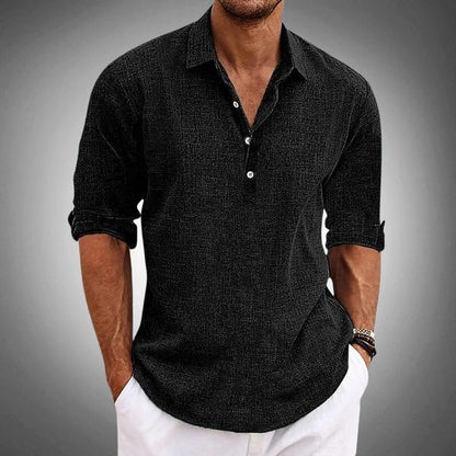 Men's Collared Shirt Polo Shirt | Long Sleeve