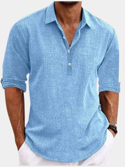 Men's Collared Shirt Polo Shirt | Long Sleeve