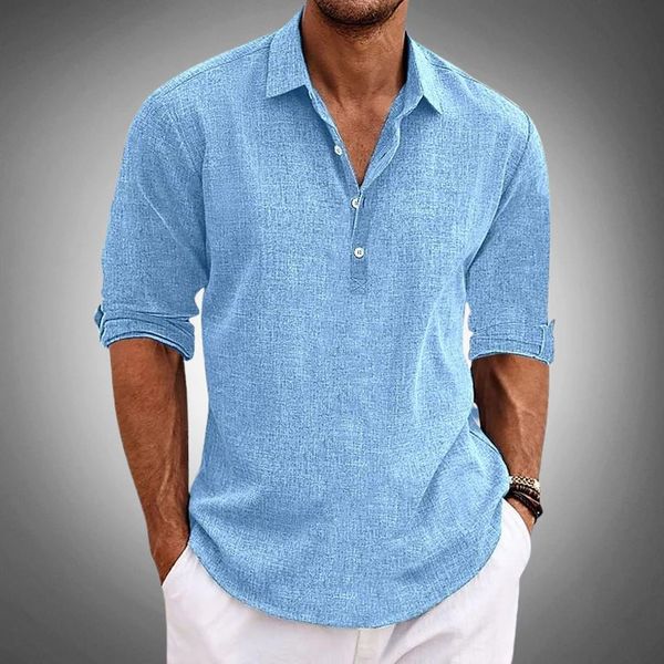 Men's Collared Shirt Polo Shirt | Long Sleeve