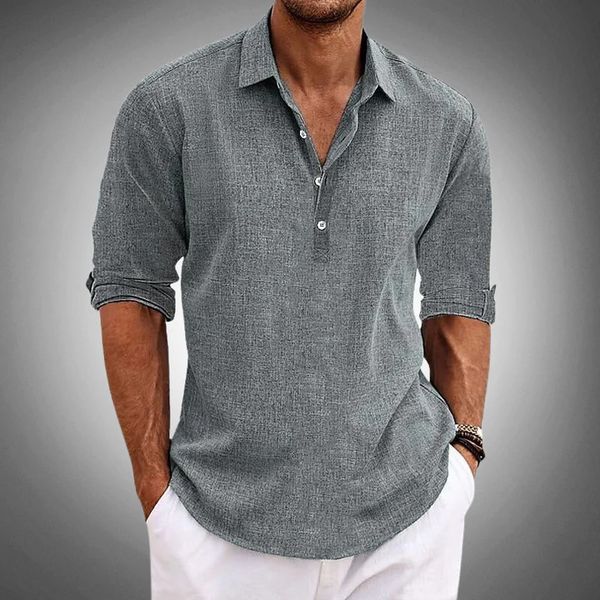 Men's Collared Shirt Polo Shirt | Long Sleeve