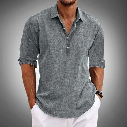 Men's Collared Shirt Polo Shirt | Long Sleeve