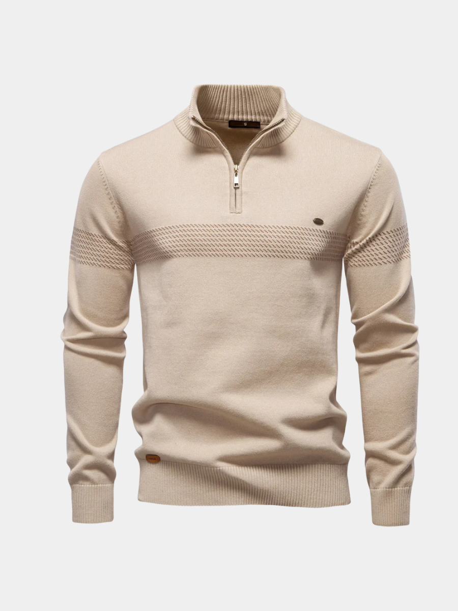Men's Cardigan Jumper | Crew Neck