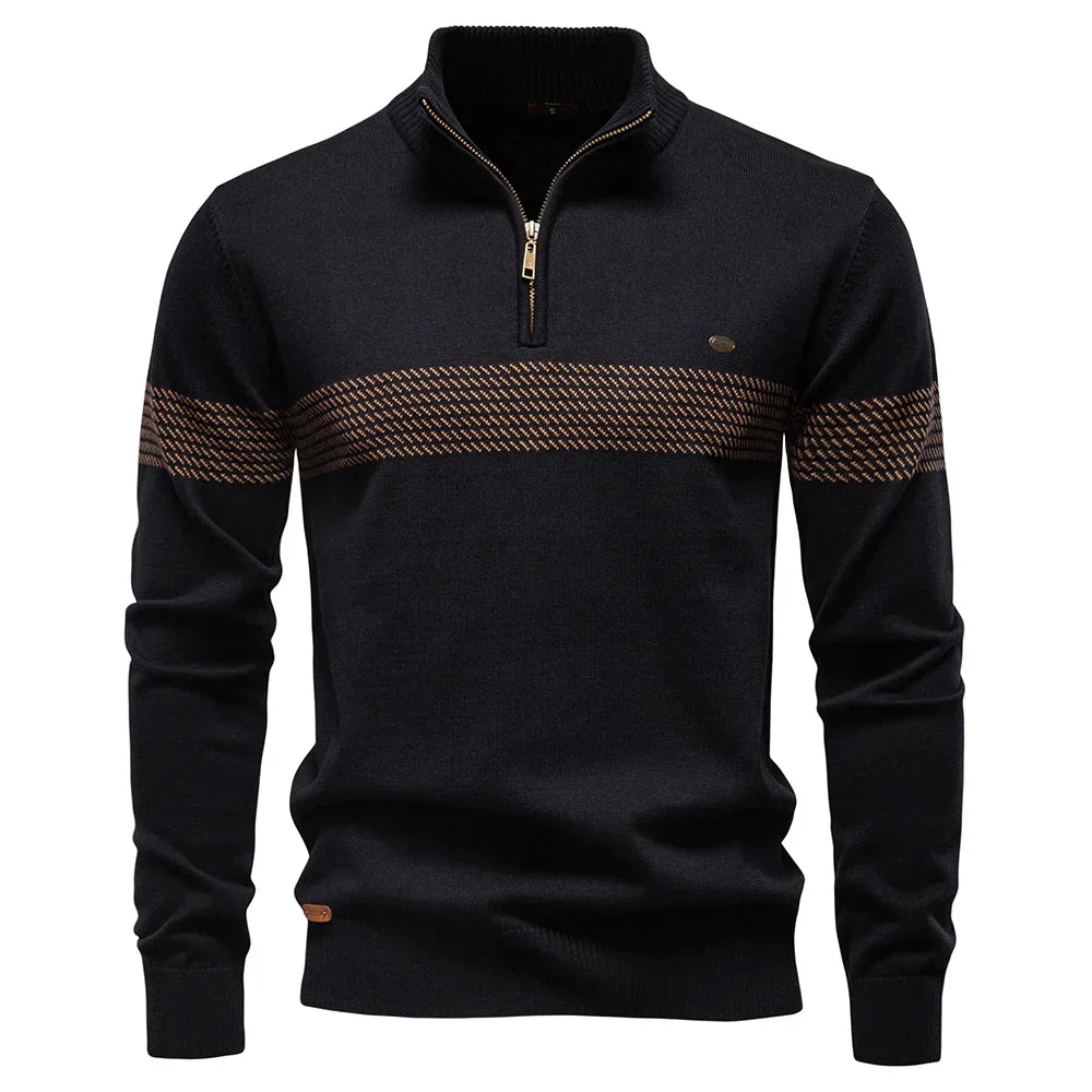 Men's Cardigan Jumper | Crew Neck