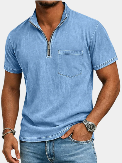 Men's Collar Polo Shirt | Quarter Zip