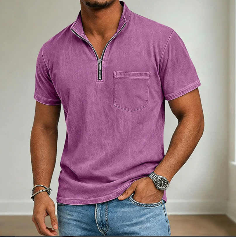 Men's Collar Polo Shirt | Quarter Zip