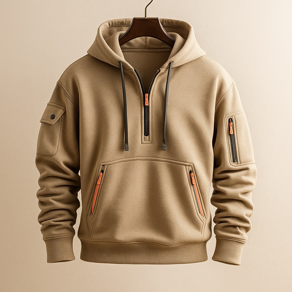 Men's Zip Up Hoodie | Half Zip