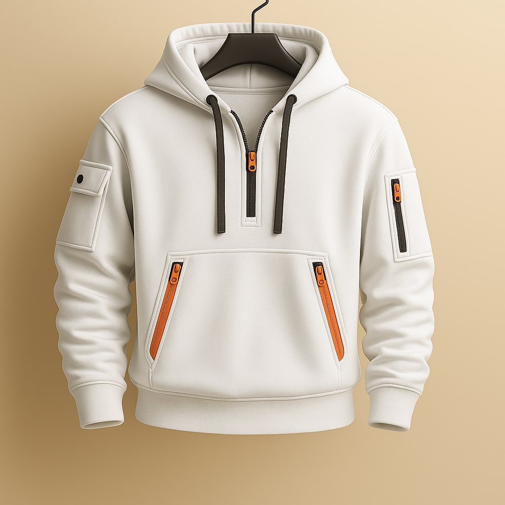 Men's Zip Up Hoodie | Half Zip