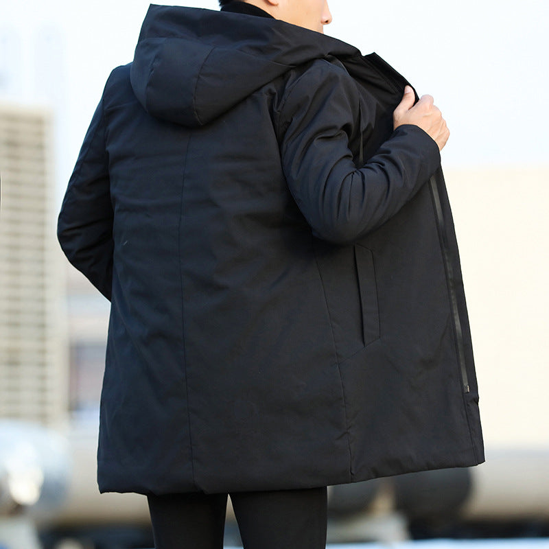 Men's Hooded Longline Parka | Zip Up