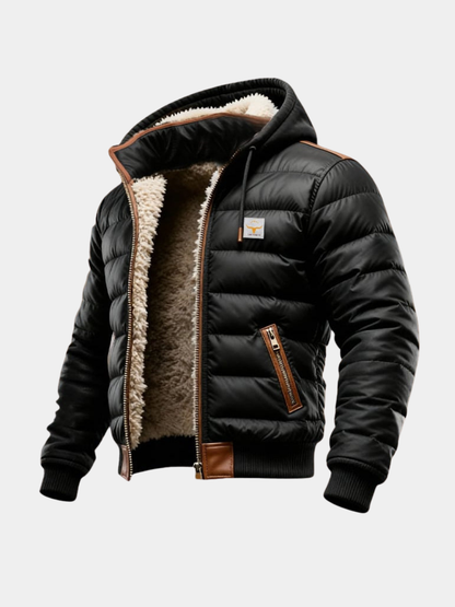 Men's Hooded Puffer Jacket | Zip Up