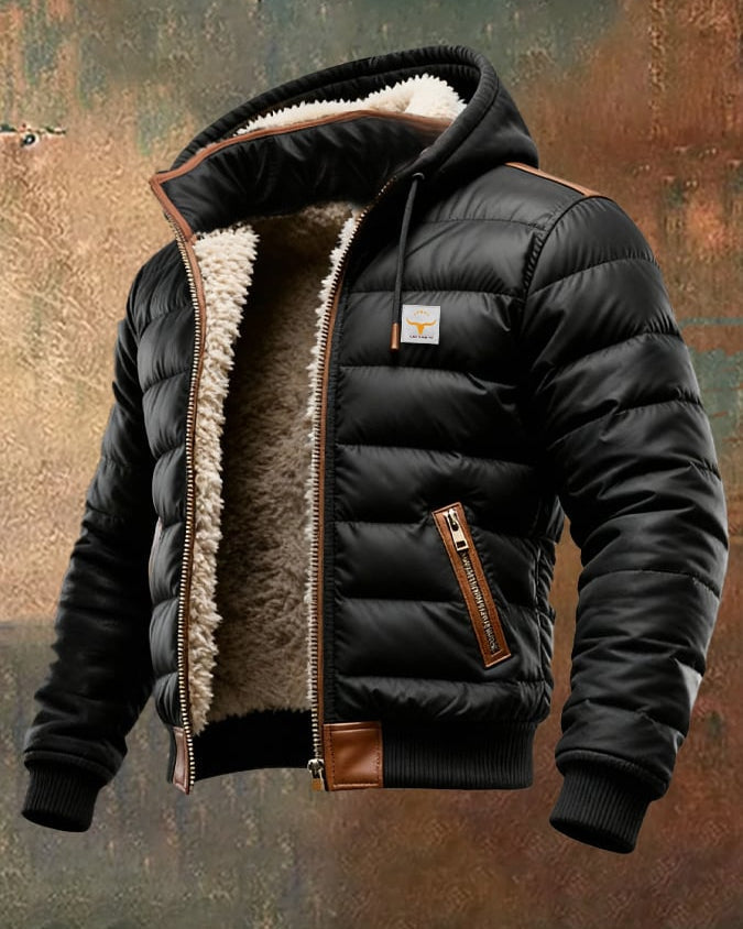 Men's Hooded Puffer Jacket | Zip Up