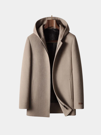 Men's Hooded Overcoat | Zip Up