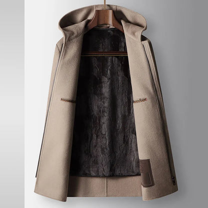 Men's Hooded Overcoat | Zip Up