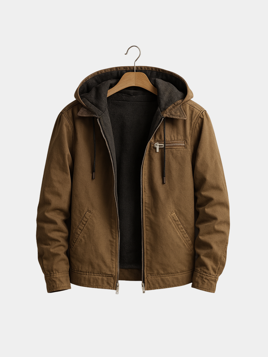 Men's Hooded Workwear Jacket | Zip Up