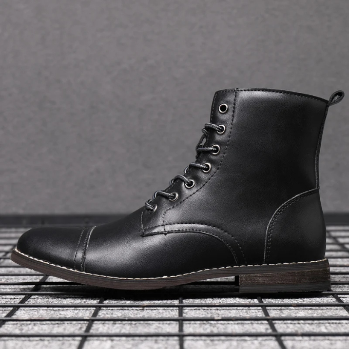 Men's Cap Toe Boots | Lace Up