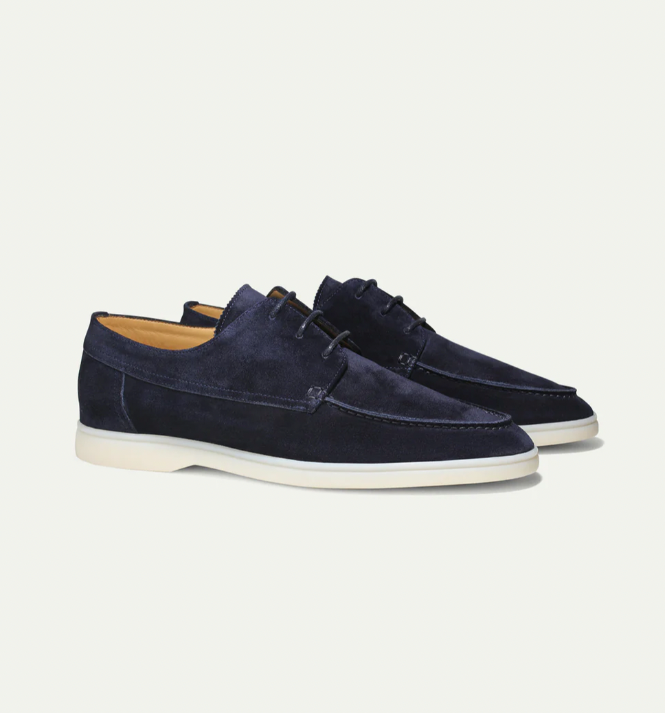 Men's Suede-Look Loafers | Lace Up
