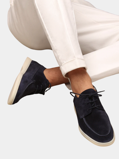 Men's Suede-Look Loafers | Lace Up