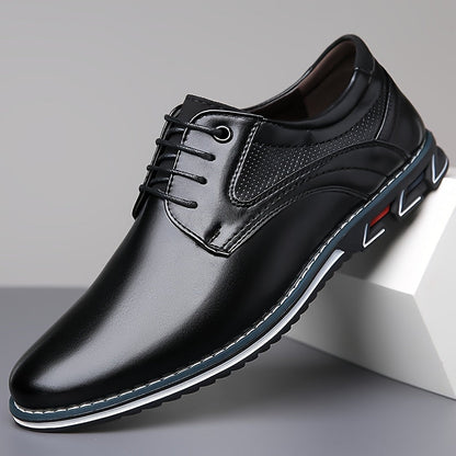 Men's Lace-Up Perforated Derby Shoes | Chunky Sole