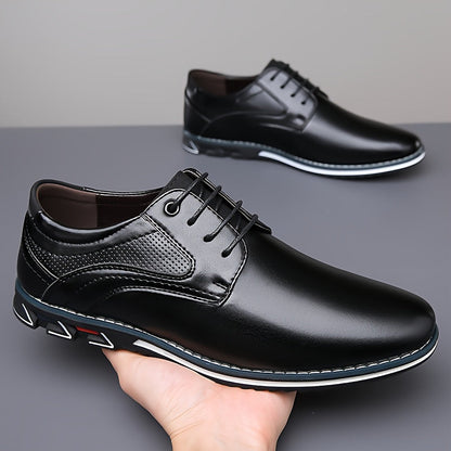 Men's Lace-Up Perforated Derby Shoes | Chunky Sole