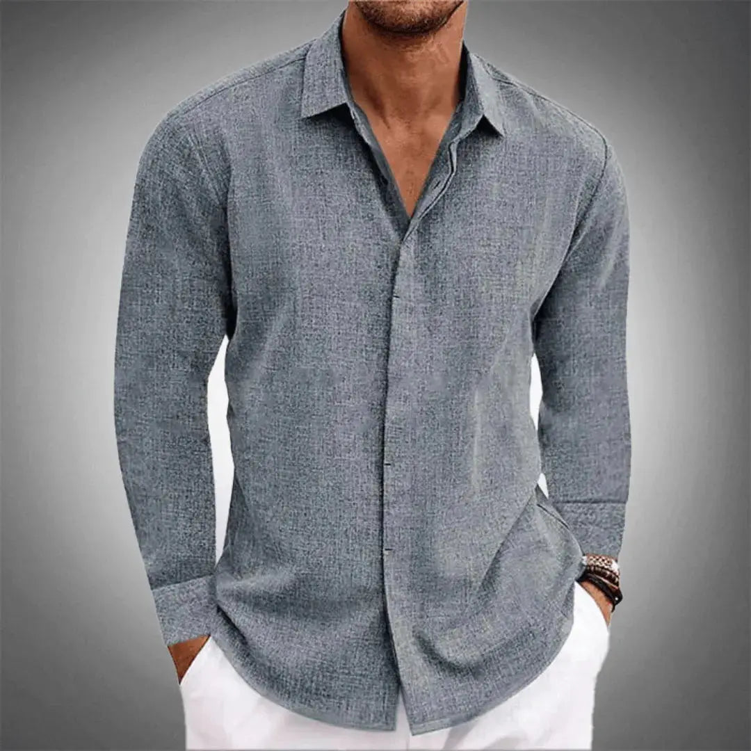 Men's Spread Collar Shirt | Long Sleeve