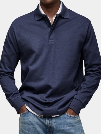 Men's Long Sleeve Polo Shirt | Pique