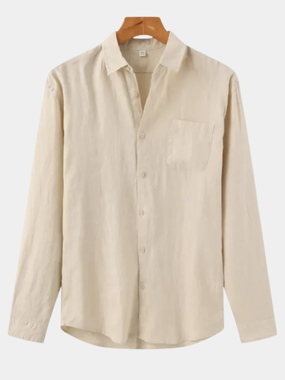 Men's Long Sleeve Oxford Shirt | Chest Pocket